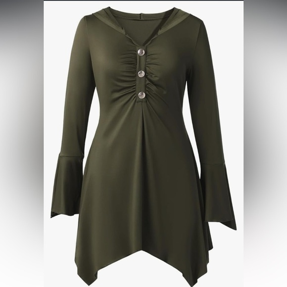 Grim Reaper Army Green medium dress  NEW - Picture 1 of 12